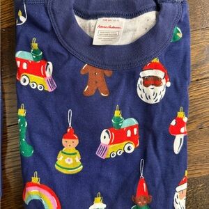 Hanna Andersson Holiday Ornament Pajamas sz 12 EUC worn once